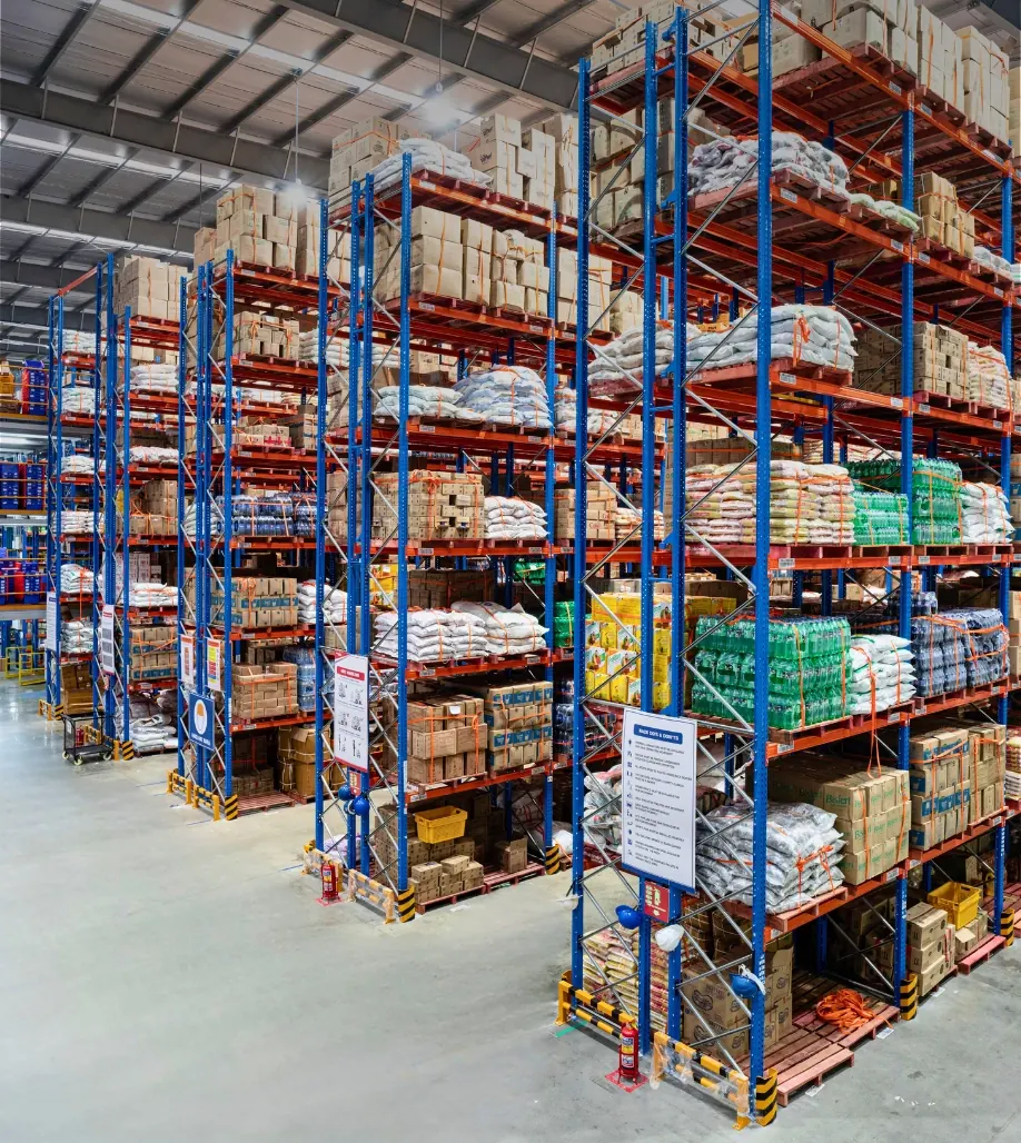 Pallet racking storage system